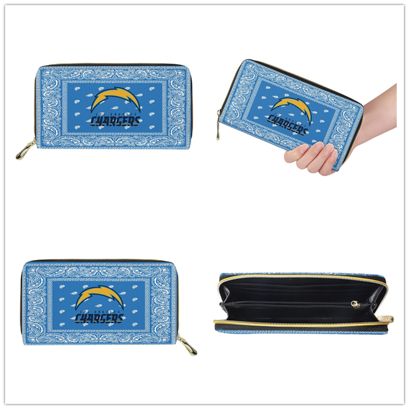 Los Angeles Chargers PU Leather Zip Wallet 001